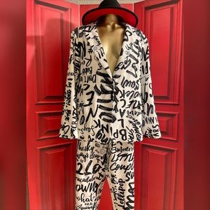 Black & White Sexy Blazer Suit